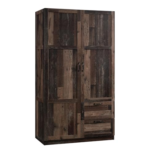 Select Multipurpose Bedroom Armoire Wardrobe Closet Pantry Storage Cabinet with Storage Drawers and Hanging Rail