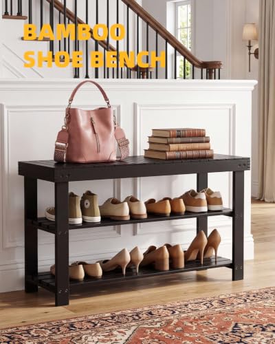 Bamboo Shoe Rack Bench