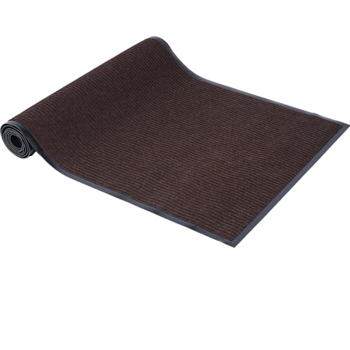Commercial Grade Entrance Mat 3x10Ft Indoor Outdoor Black Smoke Floor Heavy Duty Rubber
