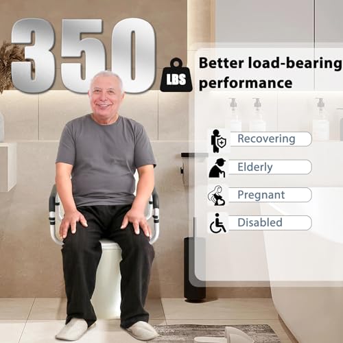 Toilet Safety Rail for Seniors Supports 350lbs