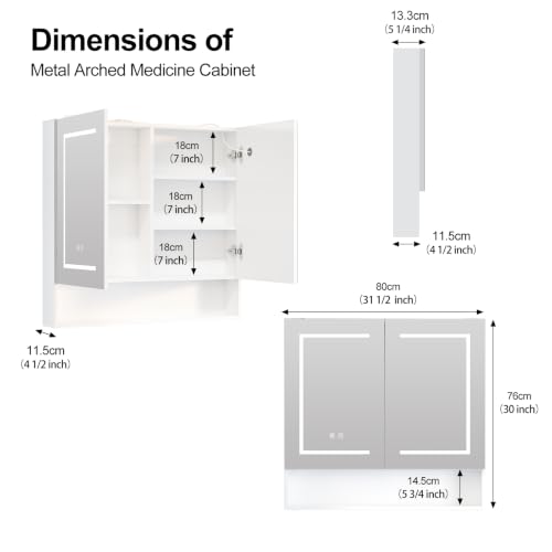 Large LED Medicine Cabinet for Bathroom