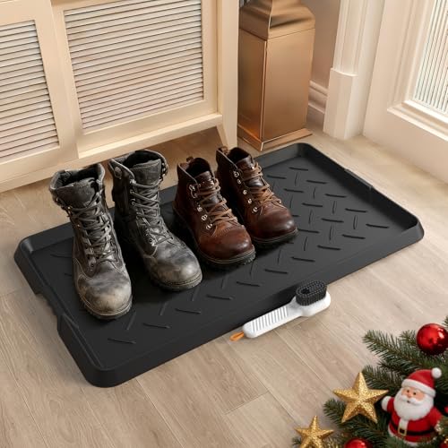 Heavy Duty Boot Trays Natural Rubber Shoe Mat Tray for Entryway