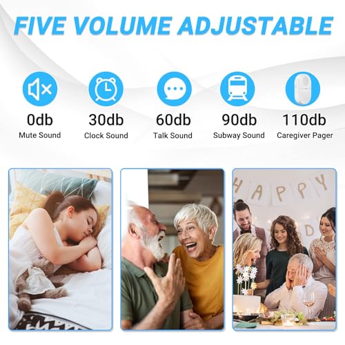Wireless Caregiver Pager Call Button Nurse Alert System Call Bell for Home