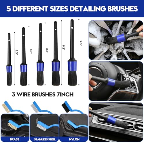 Car Detailing Kit Detailing Brush Set Car Wash Cleaning Kit