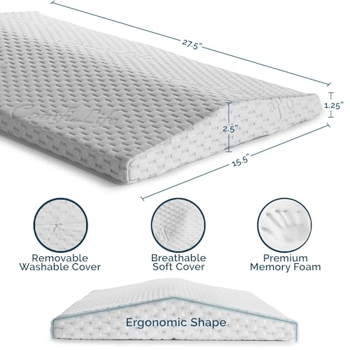Lumbar Support Pillow for Sleeping Memory Foam Pillow for Back Pain Relief