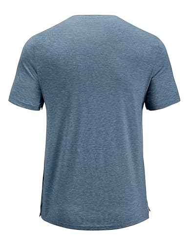 Men's Post Shoulder Surgery Recovery Shirts Full Tear Away Short Sleeve Snap Chemo Port Access Shirt
