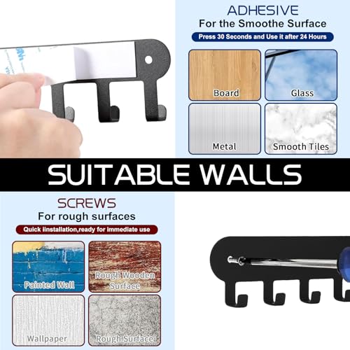 2 Pack Key Holder for Wall