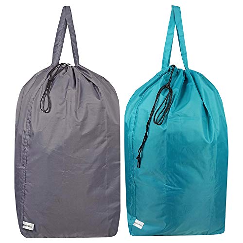 Tear Proof Nylon Laundry Bag with Handles 2Pack