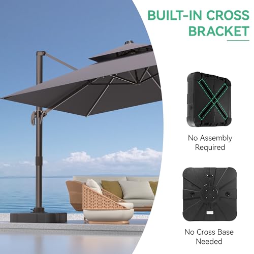 Cantilever Patio Umbrella Base with Wheels