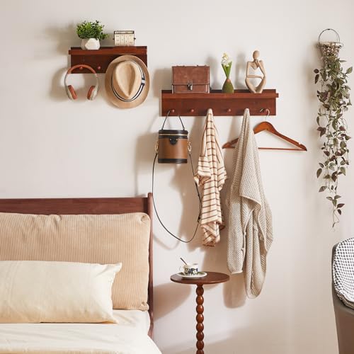 Coat Hook Wall Mount with Shelf