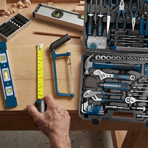General Household Hand Tool Kit with Storage Toolbox