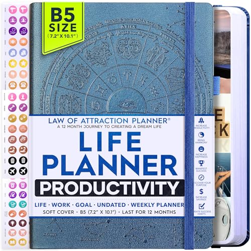 Life Planner Deluxe Undated Planner Weekly and Monthly Manifestiing Journal