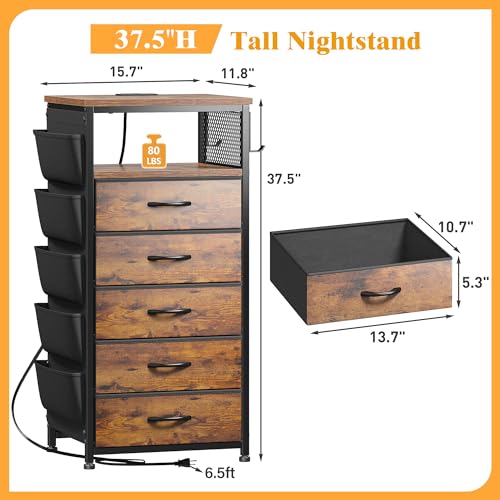 Night Stand Set 2 with Charging Station