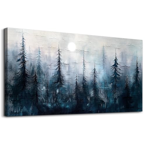 Wall Art for Living Room Canvas Wall Decor for Bedroom Office Wall Decoration Landscape Paintings Modern Purple Lake View Wall Pictures Artwork Hotel Room Home Decor Ready to Hang 20x40 in