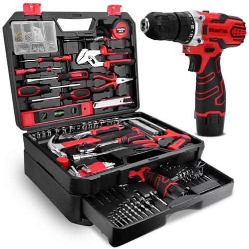 276 Piece Tool Set Kit with 12V Cordless Power Drill