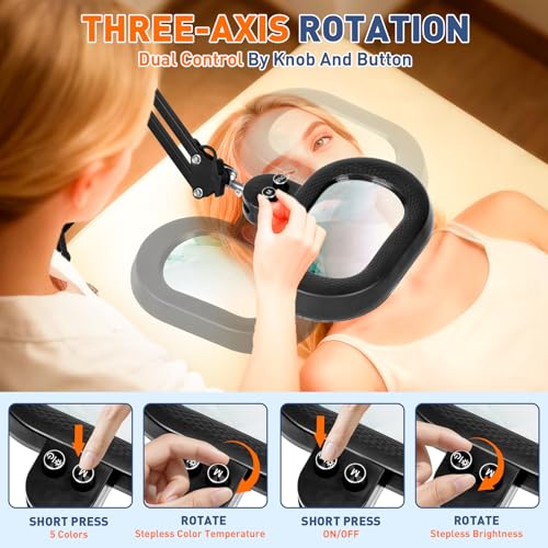 Magnifying Glass with Light and Stand