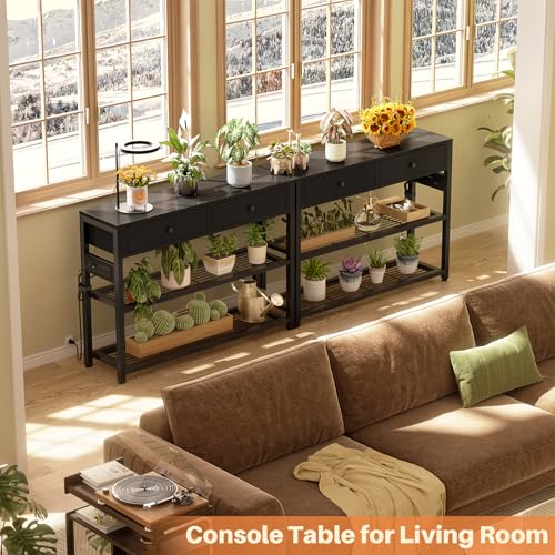 Ecopriso Entryway Table with Outlets and USB Ports
