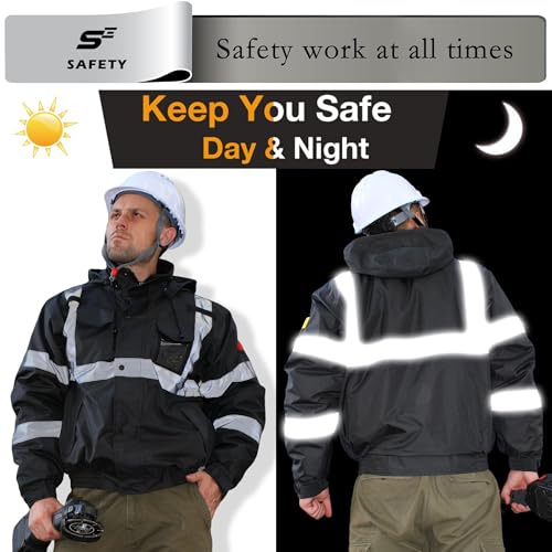 Reflective High Visibility Safety Jacket for Men