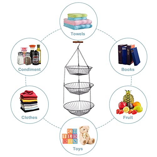 3 Tier Wire Fruit Hanging Basket