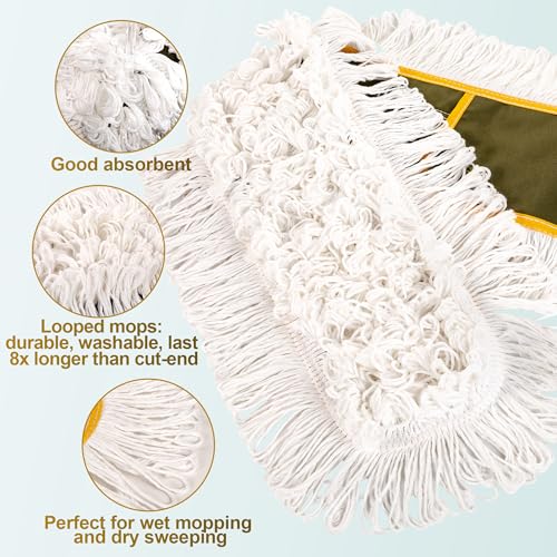 36'' Universal Microfiber and Cotton Mop Pads