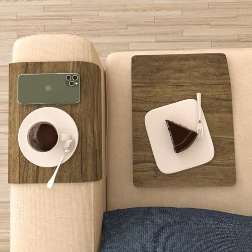 Set of 2 Wooden Sofa Tray