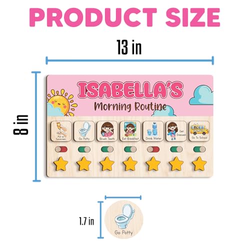 Personalized Wooden Chore Chart for Kids