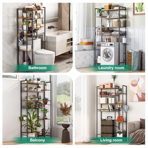 Over The Toilet Storage Rack with Extra Side Shelves