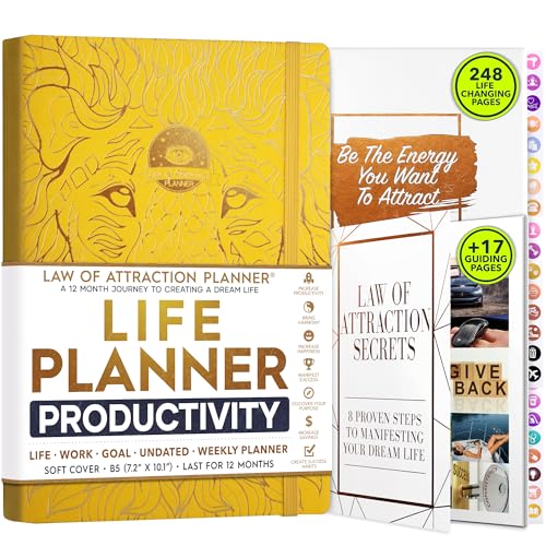 Life Planner Deluxe Undated Planner Weekly and Monthly Manifestiing Journal