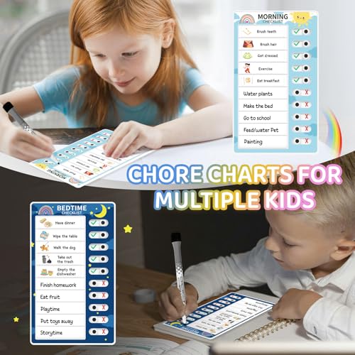 2 Pieces Chore Chart for Adults to do List My Chores Checklist Task Board Sliding Routine Chart for Kids Rv Reminder