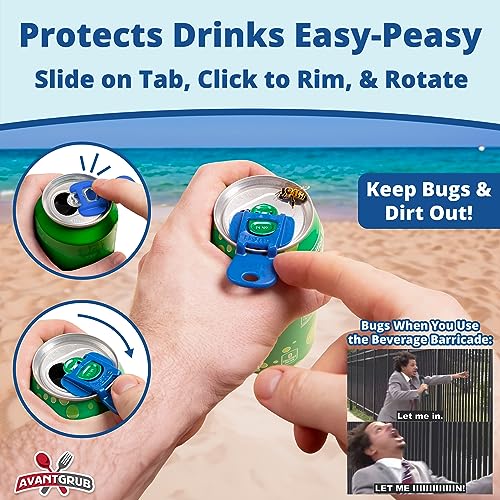 Complete Cover Easy Tab Opener New and Improved 12PK Beverage Barricade 2.0 Colorful Drink Can Protector Cap for Soda