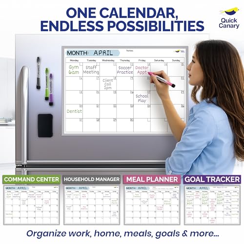 Magnetic Dry Erase Calendar for Refrigerator