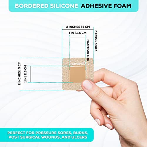 TM Silicone Sacral Bordered Silicone Adhesive Foam Wound Dressing