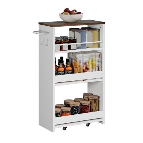 4 Tier Slim Storage Cart with Handle