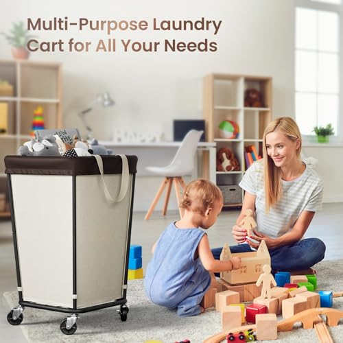 Laundry Basket with Wheels