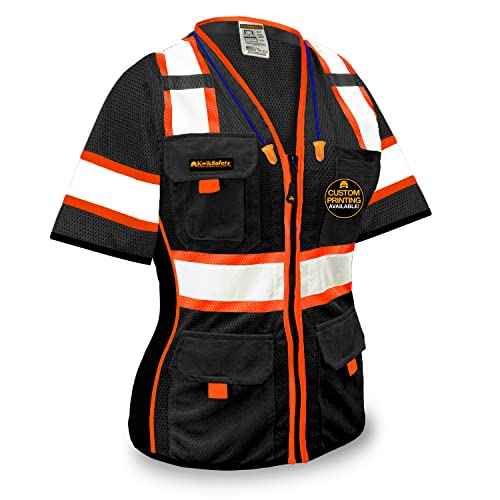 Men's & Women's Class 3 Safety Vest ANSI OSHA Hi Vis Vest