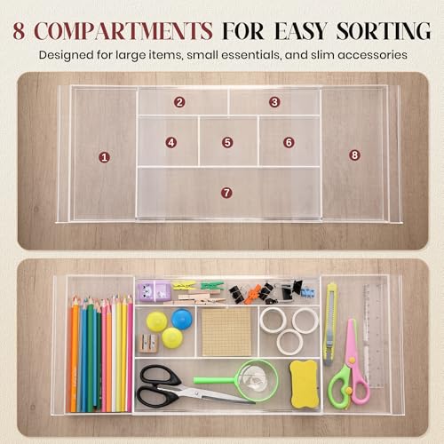 Shallow Expandable Drawer Organizer