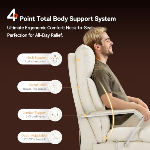 M76 160° Reclining Executive Office Chair with Footrest