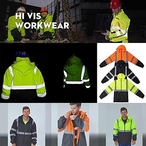 High Visibility Reflective Safety Jacket Reflective Jacket for Men Hi Vis Construction Jackets