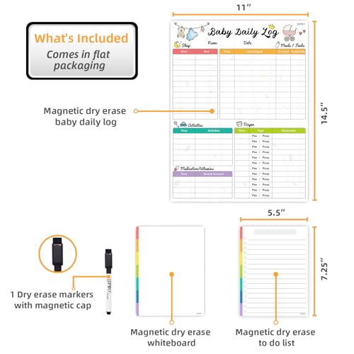Magnetic Baby Daily Food Log