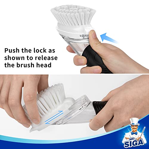 Soap Dispensing Dish Brush Storage Set