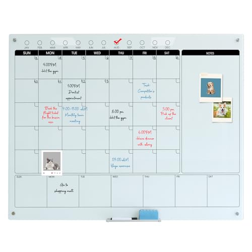 Magnetic Glass Writeboard Tempered Glass Dry Erase Boards Wall Mounted Frameless Whiteboard Bulletin Message Boards