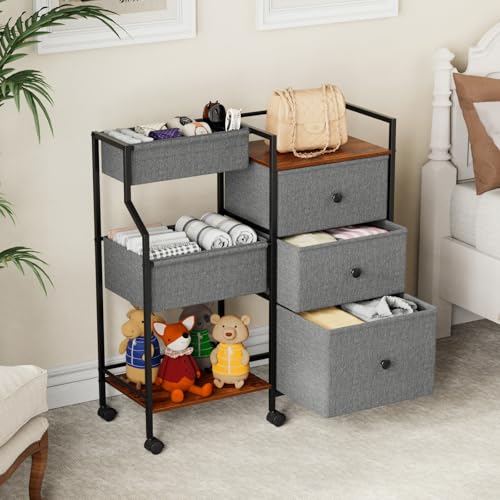 Baby Diaper Caddy Organizer Rolling Cart with Drawers