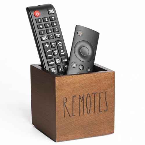 Acacia Wood Remote Control Holder