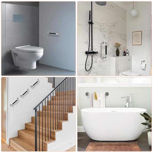 Shower Grab Bar with Rubber Grip