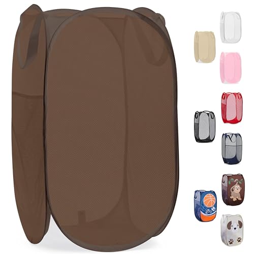 Collapsible Mesh Pop Up Hamper with Side Pocket