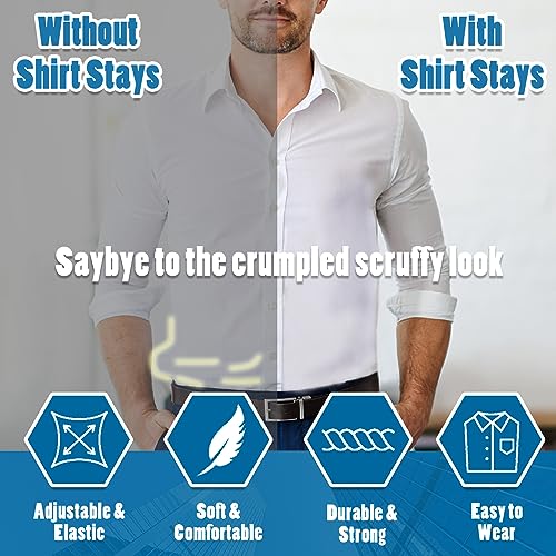 Y Style Shirt Stays For Men with Non