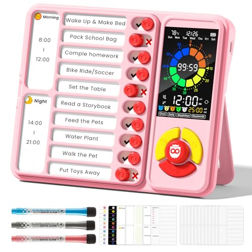 5-in-1 Visual Timer, ADHD Tool for Kids|Adults, Visual Schedule for Kids with Autism