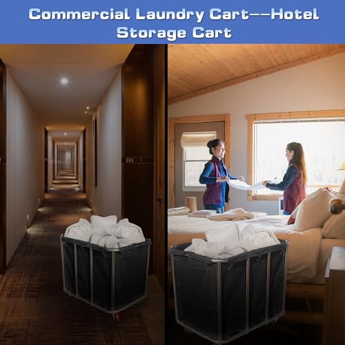 Commercial Laundry Cart with Wheels