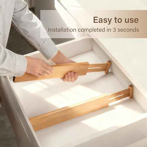 Bamboo Drawer Divider Set of 4