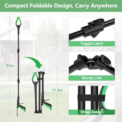 Extra Long Foldable Reacher Grabber Pickup Tool
